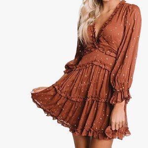 Happy Sailed Womens Spring Summer Long Sleeve Dress